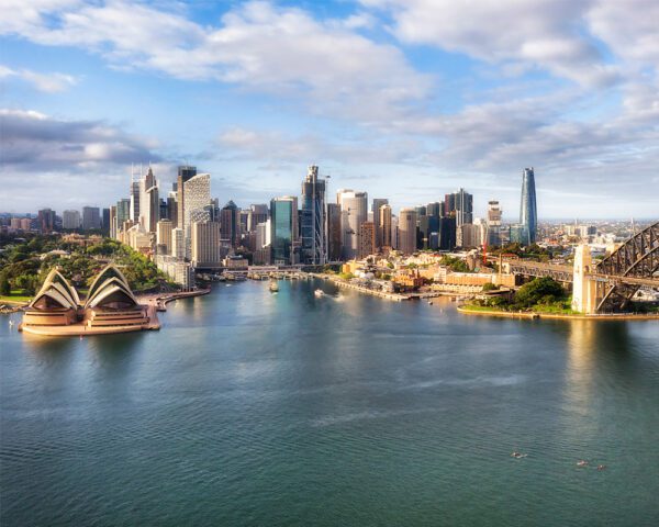 Landscape city view of Sydney Australia