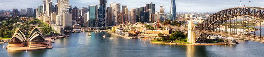 Landscape city view of Sydney Australia